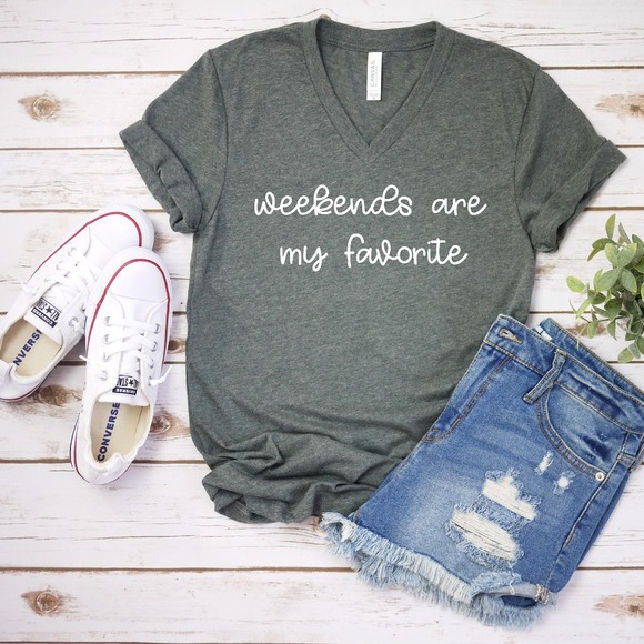 Weekend Are My Favorite Shirt ,Funny Women Shirt, Funny Sarcastic Shirt - Picture 1 of 2